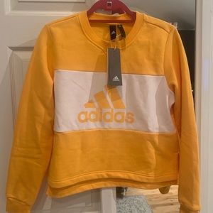 Adidas Crewneck Sweatshirt - Yellow & White - NWT